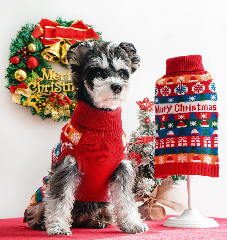 Pet Dog Christmas Turtleneck Sweater