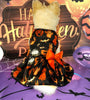 Halloween Small Dog Clothes Pet Dress Pumpkin Print Dress Chihuahua Yorkie Mesh Dress Pet Party Clothing Cat Dog Costume