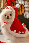 Pet Dog Christmas Holiday Cloak