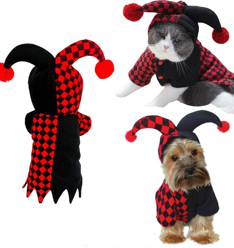 Halloween Funny Clown Pet Dog Cat Costume