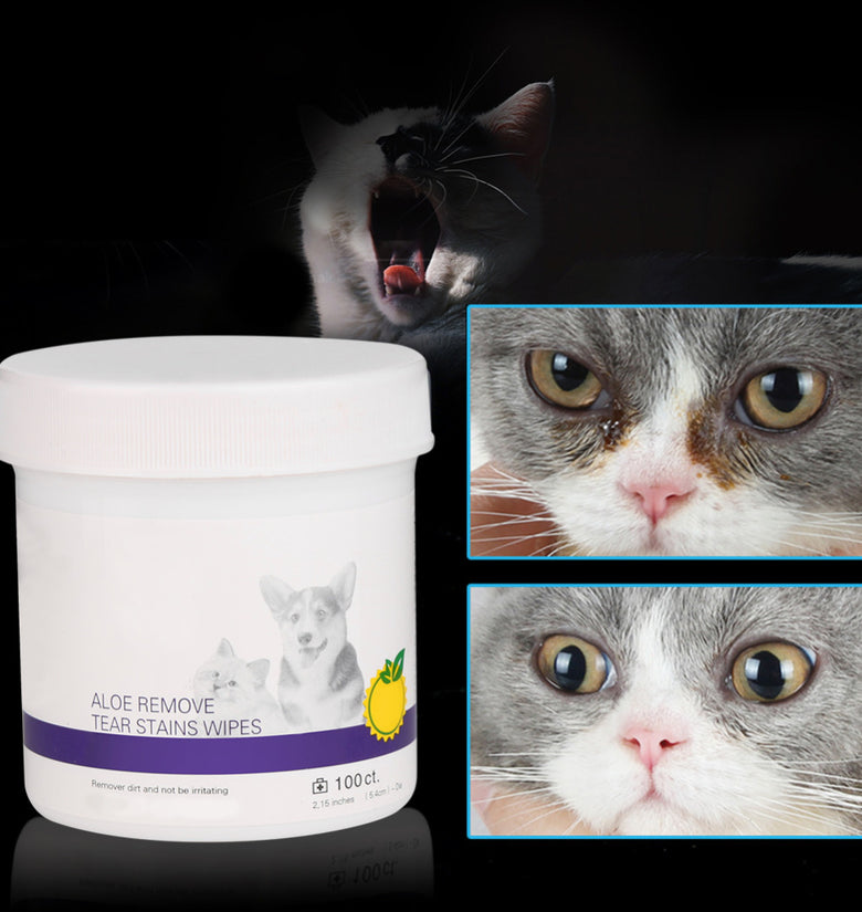 Pet Eye Grooming Wipes Dog Cat Eyes Gentle Tear Stain Cleaning Wet Wipes Hygienic Grooming Pet Wipes