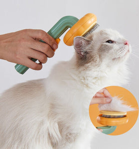 Pet Pumpkin Brush, Pet Grooming Self Cleaning Slicker Brush For Dogs Cats Puppy Rabbit, Cat Brush Grooming Gently Removes Loose Undercoat, Mats Tangled Hair Slicker Brush