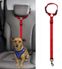 Dog Cat Safety Seat Belt Strap Car Headrest Restraint Adjustable Nylon Fabric Dog Restraints Vehicle Seatbelts Harness