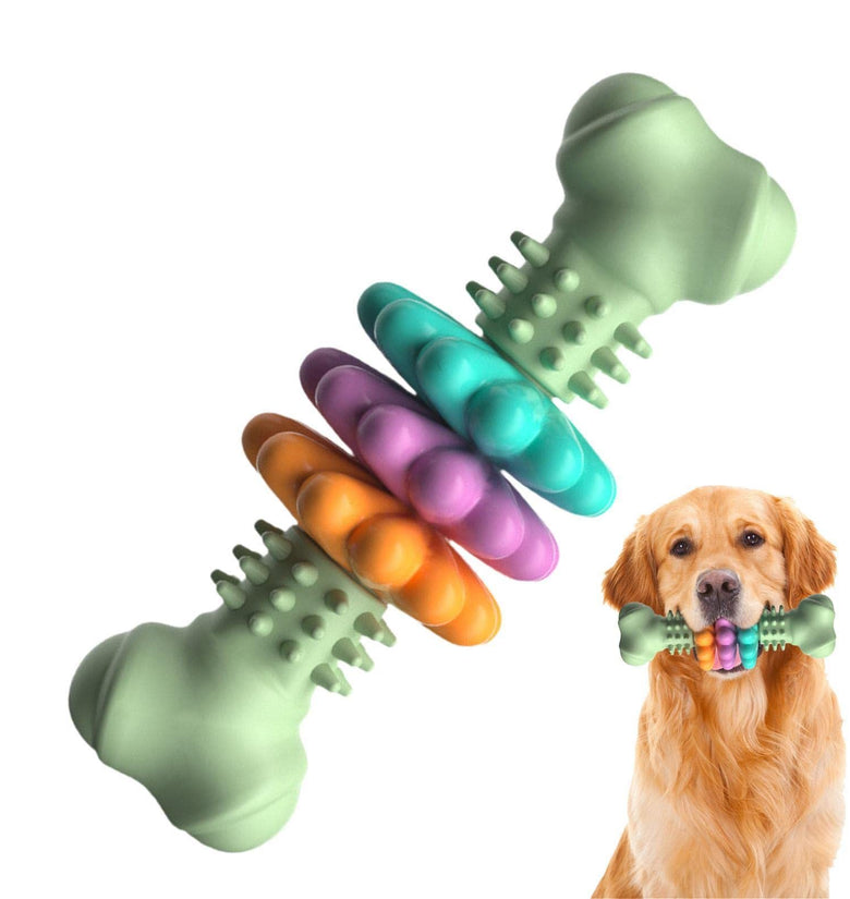 Dog Chew Toy Dog Bone Type  Dogs Teeth Cleaning Toys Indestructible TPR Bone Chewing Bite Resistant Teething Toys  Pet Products