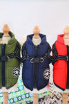 Waterproof Dog Clothes Winter Dog Coat With Harness Warm Pet Clothing Big Dog Jacket Chihuahua Labrador Coat Costume