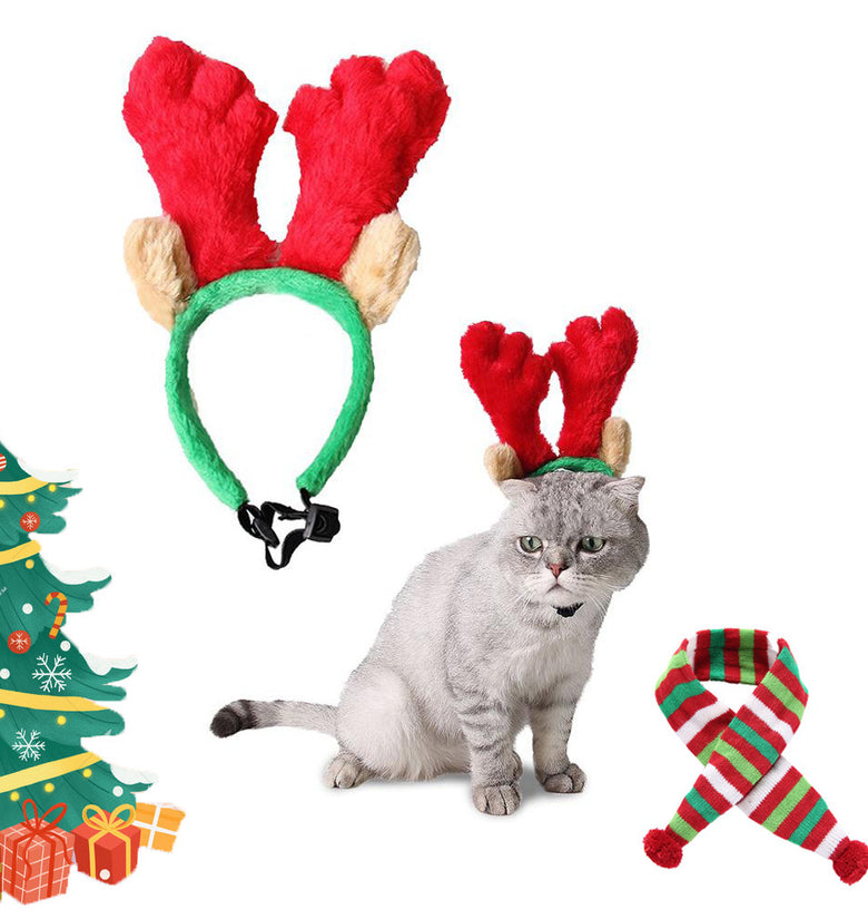 Dog Christmas headgear cat headdress