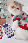 Christmas Rhombus Love Sweater Cat Clothes