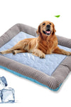 Pet Cooling Pad Bed For Dogs Cats Puppy Kitten Cool Mat Pet Blanket Ice Silk Material Soft For Summer Sleeping  Blue Breathable