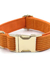 Pet Collar Metal Buckle Soft Corduroy Thick Striped Dog Collar