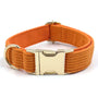 Pet Collar Metal Buckle Soft Corduroy Thick Striped Dog Collar