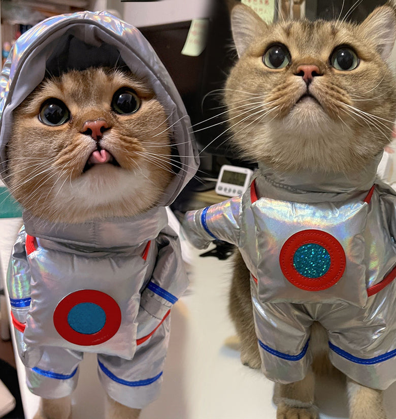 Pet Turned Dog Funny Dress Up Space Suit Stand Halloween Pet Dress Clothes