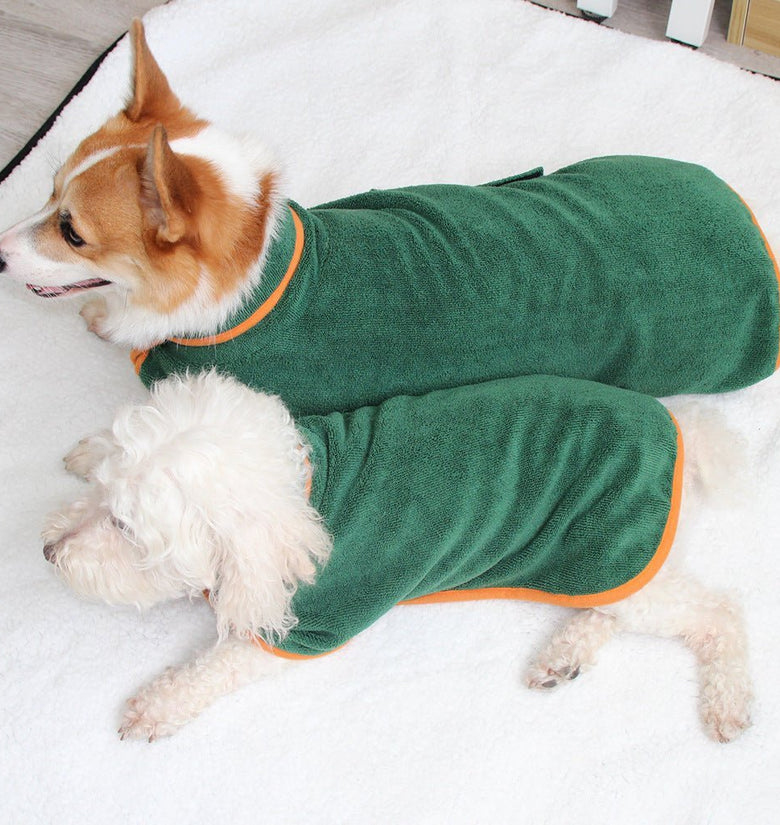 Absorbent Pet Bathrobe With Waist - wrapped Microfiber Clothing - PawfectPicks