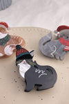 Animal Cat Christmas Acrylic Barrettes - PawfectPicks