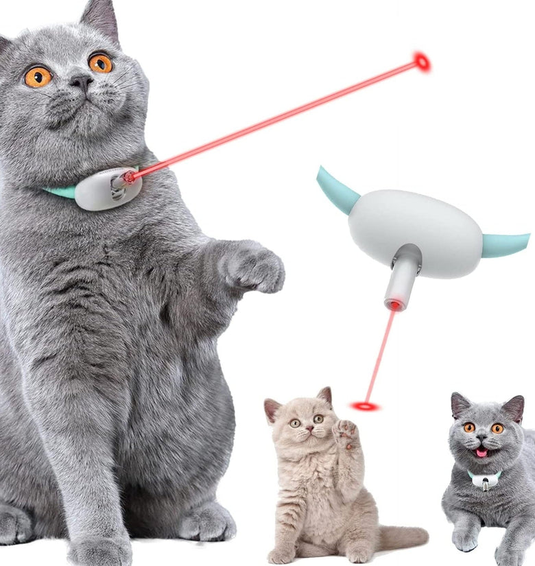 Automatic Cat Toy Smart Laser Teasing Cat Collar Electric USB Charging Kitten Amusing Toys Interactive Training Pet Items - PawfectPicks