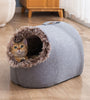 Autumn And Winter Fleece - lined Cat Nest Closed Sleeping Bag - PawfectPicks