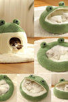 Pet Cat Dog Nest Little Frog Series Warm Plush Mat Autumn Winter Pet House Full Package Nest For Small Cats Dogs Within Bed