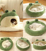 Pet Cat Dog Nest Little Frog Series Warm Plush Mat Autumn Winter Pet House Full Package Nest For Small Cats Dogs Within Bed