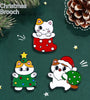 Christmas Brooch Cartoon Cat Cute - PawfectPicks