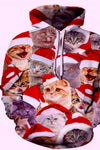 Christmas Cat Digital Printing Men's Hoodie - PawfectPicks