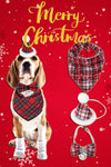 Christmas Triangle Pet Towel Santa Deer Print Dog Scarf Collar Premium Durable Fabric Holiday Decorative Bib For Pets