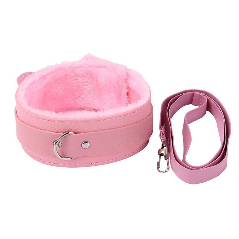 Leather Plush Collar Feminine Appliance Collar