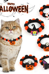 Halloween Pet Fur Ball Collar Pumpkin Accessories