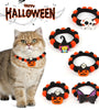 Halloween Pet Fur Ball Collar Pumpkin Accessories