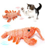 Pet Toys Electric Jumping Shrimp USB Charging Simulation Lobster Funny Cat Plush Pets Toy